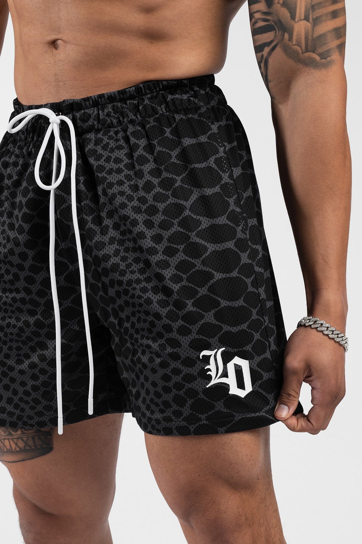 Snake Print Premium Mesh Shorts