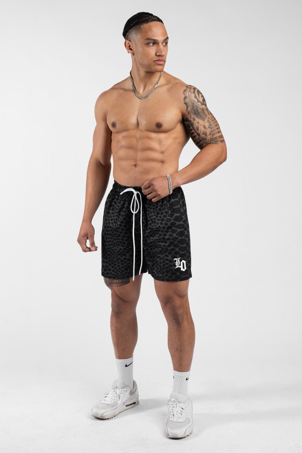 Snake Print Premium Mesh Shorts