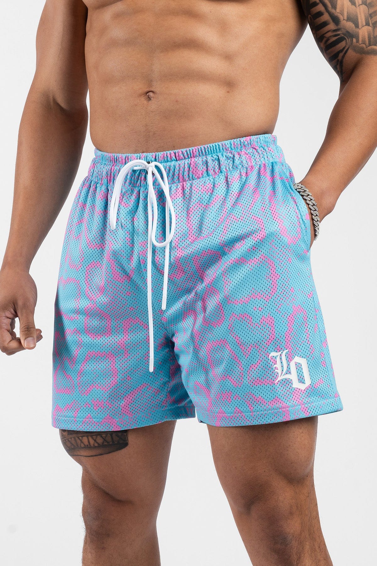 Snake Print Premium Mesh Shorts