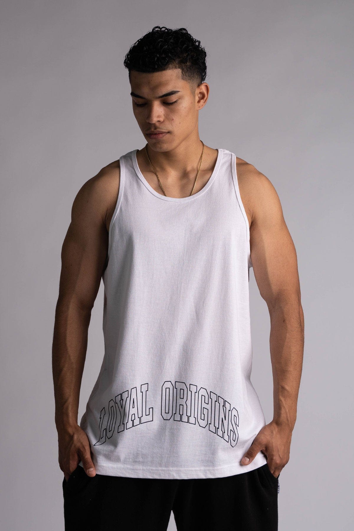 Loyalty Gym Tank in Pure White