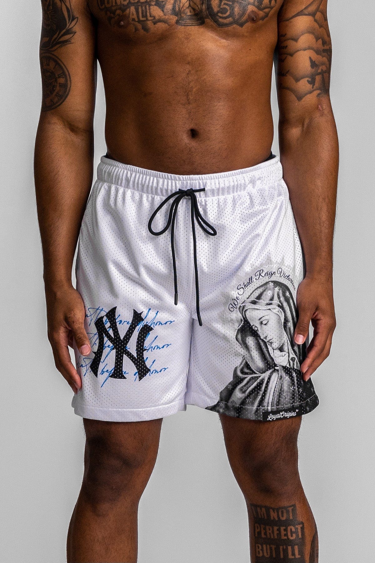 New York 'Ave Maria' Premium Mesh Shorts