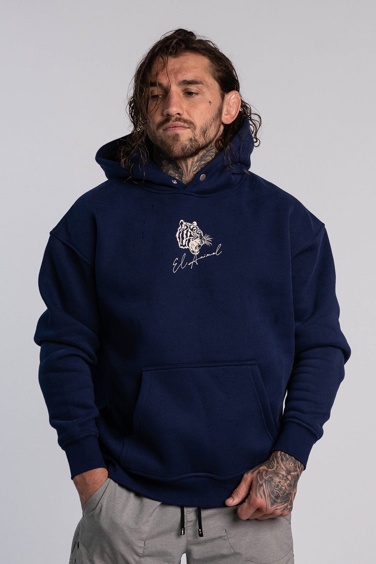 'El Animal' Heavyweight Hoodie in Navy