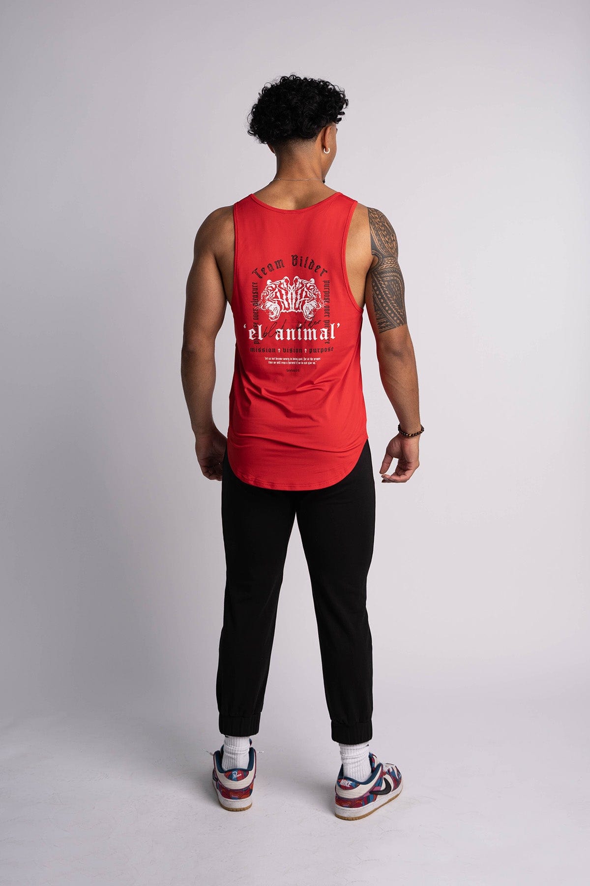 'El Animal' Premium Drop-Cut Tank Top in Red