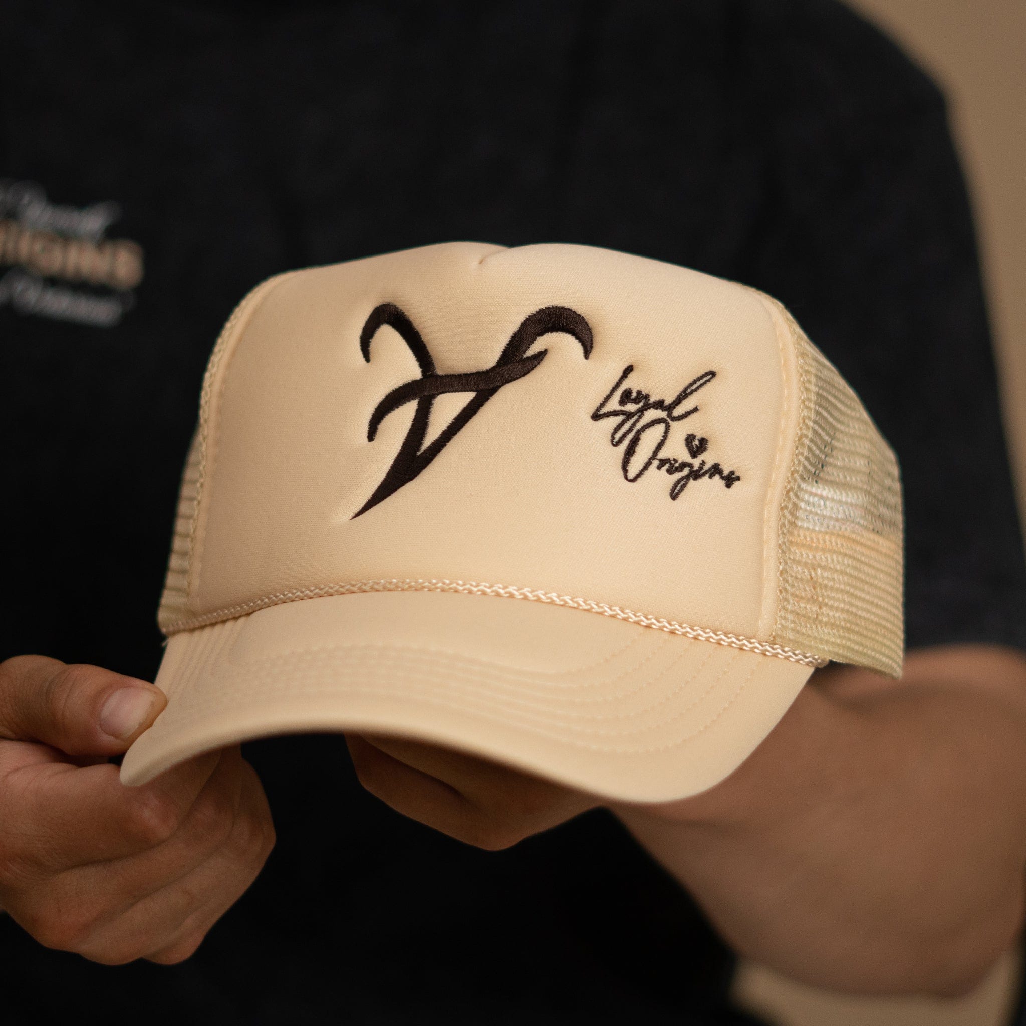 DOWN ATL Signature Trucker in Cream Trucker Hats Loyal Origins 