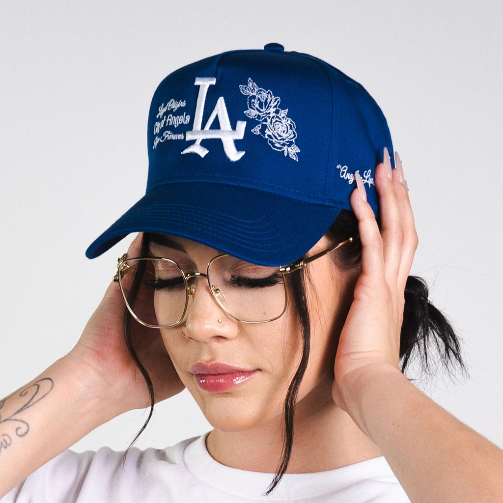 Los Angeles Dodgers Roses (Blue) Snapback