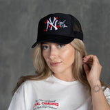New York Signature Trucker in Black Trucker Hats Loyal Origins 