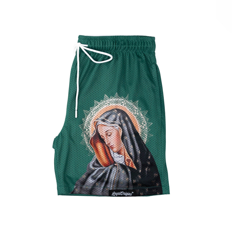 LoyalOrigins Baby Blue La 'Ave Maria' Premium Mesh Shorts